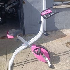 Pink exercise bike