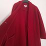 Carolyn Donnelly Cherry Red Shawl Collar 100% Wool Long Coat Overcoat 10UK/38EU Image 4