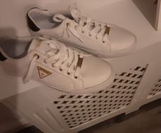 ladies white Guess runners