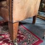 Vintage Leather Wingback Armchair Exceptional Patina & Character Image 4