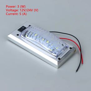 LED 12V-24V Panel Light Car Interior Reading Lamp High Brightness Cabin Lights for Van Truck RV Boat Camper Lights Switch On Off