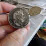 France 1837 A,5 francs.King Louis Philippe.90% silver. Image 3