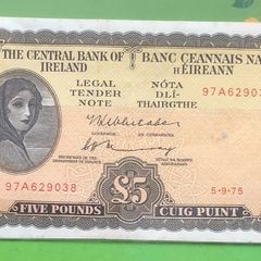 Irish Five Pound Lavery Note