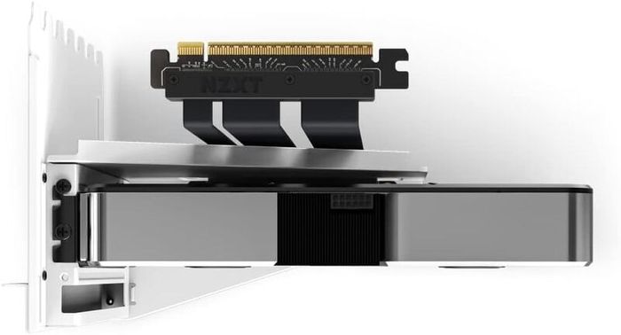 White NZXT Vertical GPU Mounting Kit PCIe 4.0 Riser GPU