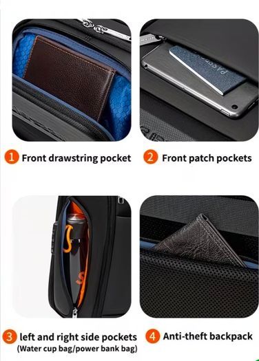Executive Luxurious Hard Case Backpack Or Laptop Bag For Flights Or Business Trips (distorted Uneven Zip)