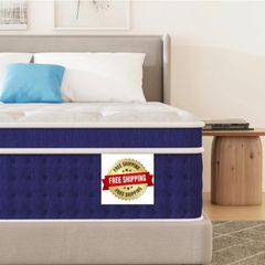 Double Mattresses 31cm, 12.2 Inch Innerspring Hybrid Mattress Double 4FT6 with Breathable Foam and Pocket Spring For Cool Comfort Sleep, Medium Firm Mattress(135x190x31cm)