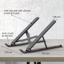 Laptop Stand for Desk, Adjustable Laptop Riser ABS+Silicone Foldable Lap Desk Portable Computer Holder, Ventilated Cooling Notebook Stand Image 5