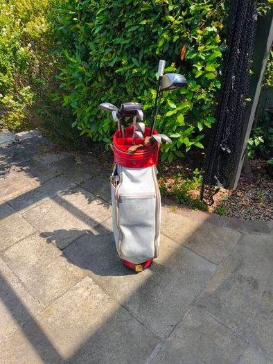 Vintage Hogan Leather Cart Golf Bag