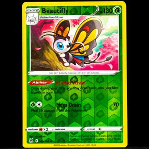 Beautifly 008/196 Reverse Holo Rare SWSH Lost Origin Pokemon Card