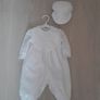 New Irish linen Christening Romper Image 2