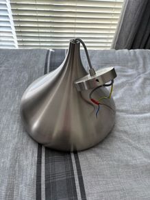 Brushed steel lamp