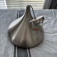 Brushed steel lamp
