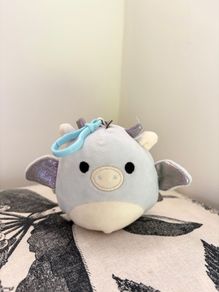 Squishmallow Dragon small Keychain plush