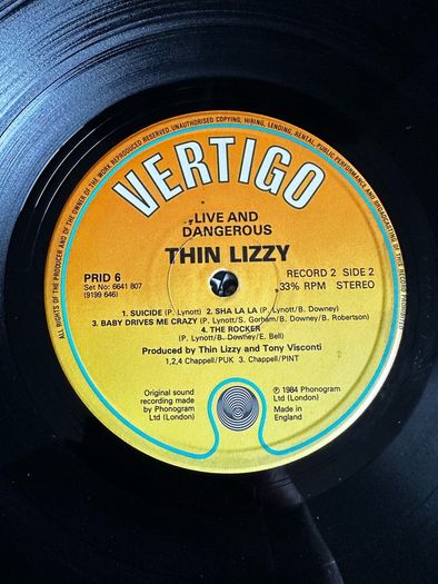 Thin Lizzy Double album live and dangerous in good condition