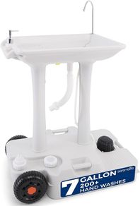 Portable Sink, Camping Sink 30L Water Capacity Outdoor Sink, Portable Hand Wash Station, Towel Holder & Soap Dispenser, For Outdoor Events, Gatherings, Worksite,  Camping