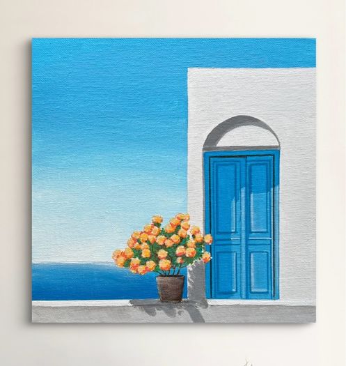 Original acrylic painting on canvas board
