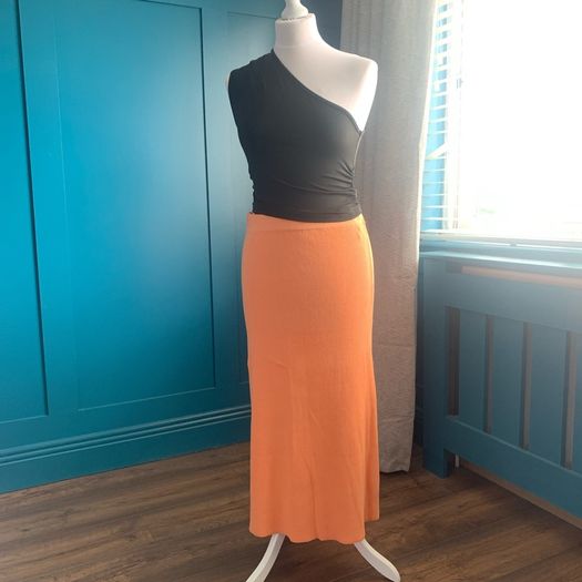 Ruched one shoulder black top. Size S