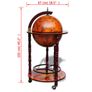 Globe Bar Wine Stand Eucalyptus Wood Image 3