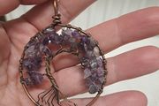 Amethyst Handmade Tree of Life Crystal Suncatcher