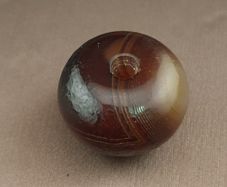 Vintage Natural Pattern Sulemani Tire Shape Agate Bead Amulet