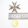 Vintage Sterling Silver Filigree Malta Cross Brooch Image 7