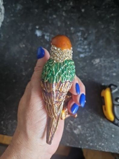 enamelled bird trinket
