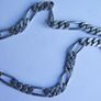 Vintage Sterling Silver 925 Figaro Necklace 20" Long Chain Link Flat Vintage Silver Sterling Gift Men 37,6g Image 10