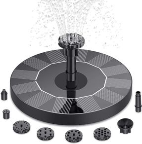 _Solar Fountain (2021 Model), Solar Pond Pump with 6 Effects, Solar Water Pump, Solar Floating Fountain, Pump for Garden Ponds or Bird Bath / Fish Tank Fountain