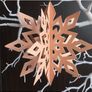 Temu 6pcs Gold Festive Hanging Snowflake Decorations Image 4