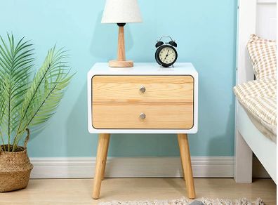 BRAND NEW Nordic Bedside Cabinet Nightstand With Drawers Organizer Storage  42x32x50cm