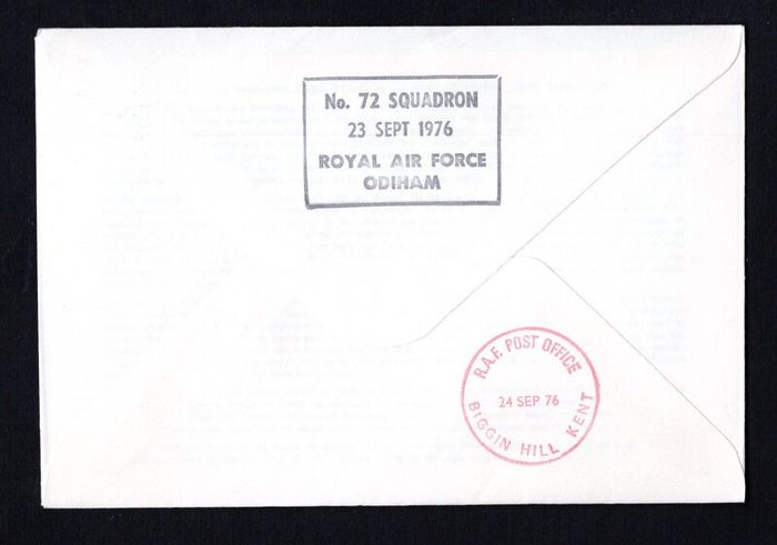 1976 Wales Illustrated Cover Commemorating 36th Anniversary Battle of Britain tying 6 1/2p Machin definitive stamp