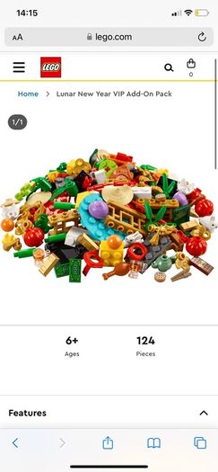 VIP Lego Lunar New Year VIP Add-On Pack 40605