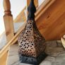 Moroccan Style Metal Candle Lantern. Black & Antique Copper Image 2