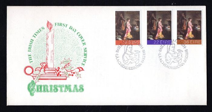 1981 Ireland Christmas Commemorative Stamp Illustrated The Irish Times First Day Cover (FDC)