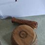Olive Wood Mortar & Pestle Rustic Image 7