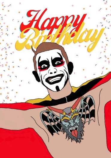 AEW Danhausen Very Nice Very Evil Birthday A5 Card, Perfect for gifts, occasions, or funny card for Pro Wrestling Fans