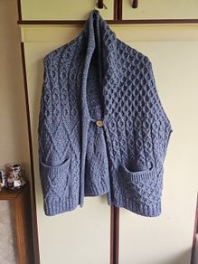 Arancraft Woolen Shawl Denim Colour
