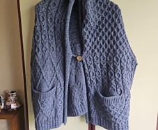 Arancraft Woolen Shawl Denim Colour