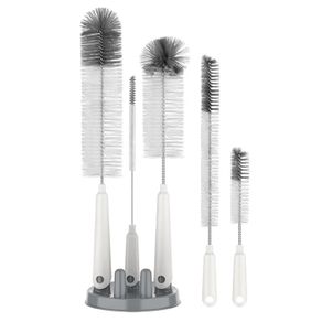 Brand New MR.SIGA 5-Pack Bottle Brush Cleaning Set with Storage Holder,