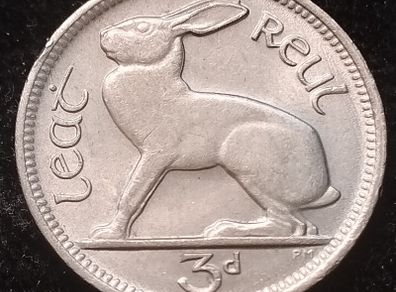 Ireland - 1968 - 3 Pence - AU - KM.12a - [2410]
