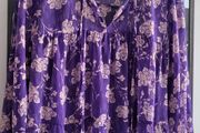 Per Una purple floral boho blouse Sz 12UK