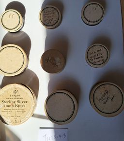 Lot of Antique Watch Parts in Containers
