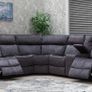 Gresham Grey & Beige Fabric Recliner Sofa Image 3