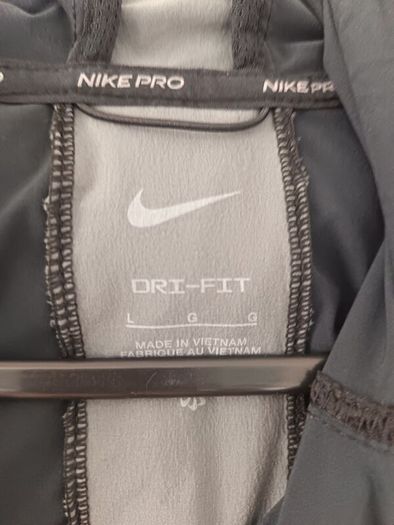 Nike Black Zip Jacket Large Running Gym Windbreaker