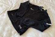 Boys black Nike Dri fit tracksuit jacket zip top 8 9 10