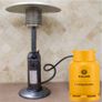 Tabletop Stainless Steel Patio Heater with Hose for Bottled Gas Image 9