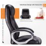 Executive Office Chair, Faux Leather Large Seat Computer Desk Chair, Ergonomic Design Adjustable Seat Height, Synchro Tilt Mechanism Image 6