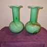 Vintage matching pair of glass vases Image 3
