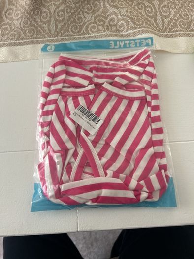 Dog Clothes,Dog Classic Striped Pajamas Soft Cotton Jumpsuit Pug French Bulldog Onesies Costume for Cats Puppy Small Medium Dogs(Pink,S,M)L