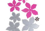 4pcs/set Poinsettia Flowers Metal Dies Embossing Cutting Dies Scrapbooking DIY  Embossing Photo Album Art Decorations Home Decor